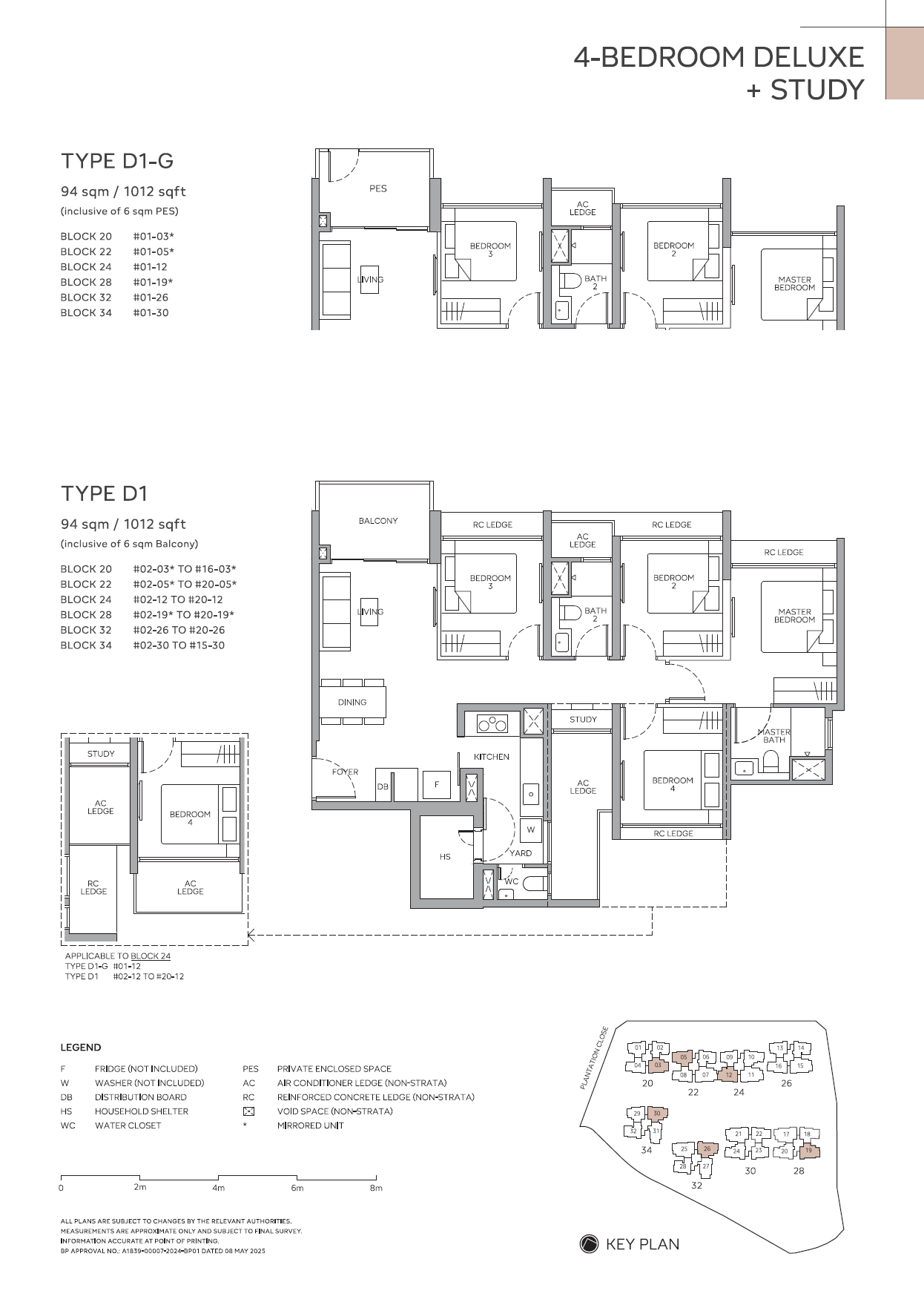 Otto Place 1 Bedroom Floor Plan 3